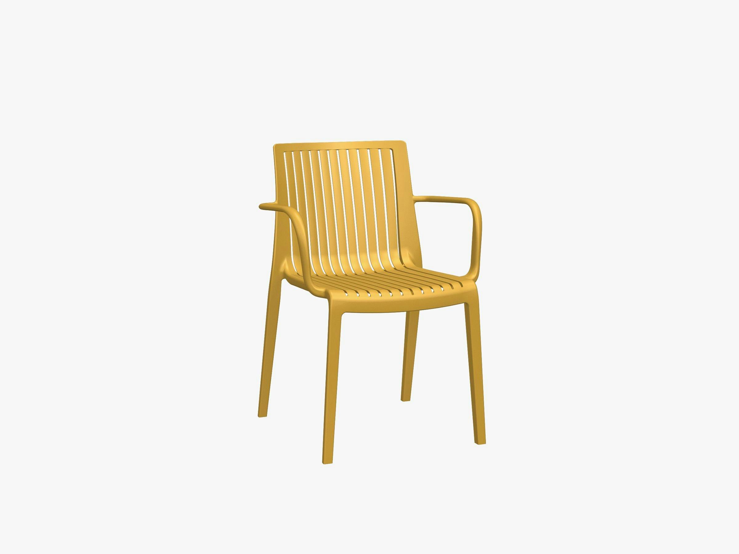 Milos Dining Chair, Nesting - -Yellow
